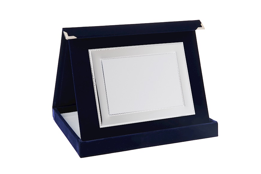 Plaque with frame silver plated and velvet case Selezione Zanolli