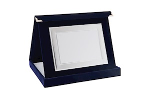 Targa silver plated con cornice e astuccio in velluto Selezione Zanolli