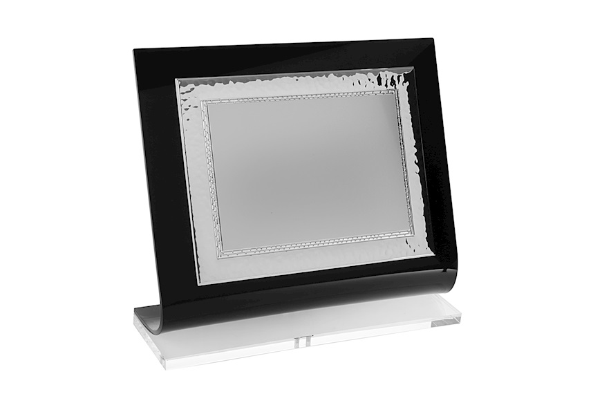 Plaque with frame silver plated with plexiglass stand Selezione Zanolli