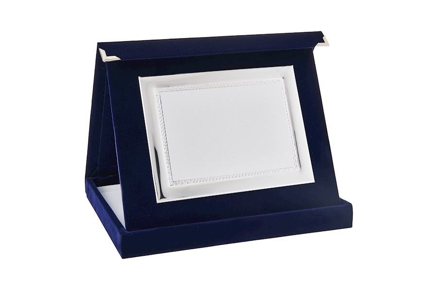 Plaque with frame silver plated and velvet case Selezione Zanolli