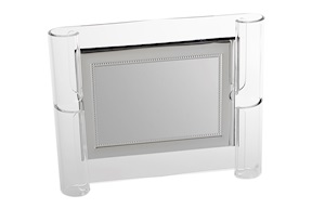 Targa silver plated con cornice e espositore in plexiglass Selezione Zanolli