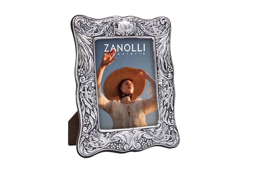 Cornice Portafoto Barocca argento bilaminato con specchio Selezione Zanolli