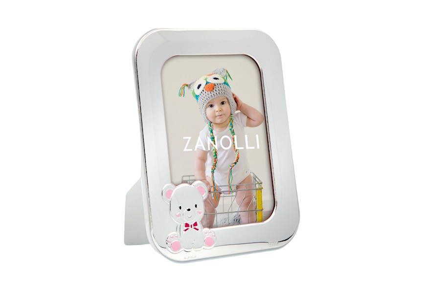 Picture frame Teddy Bear pvd Silver pink Selezione Zanolli