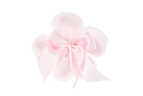 Petali Portaconfetti tondi rosa con fiocco rosa Selezione Zanolli