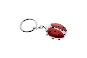 Portachiavi Coccinella argento Selezione Zanolli