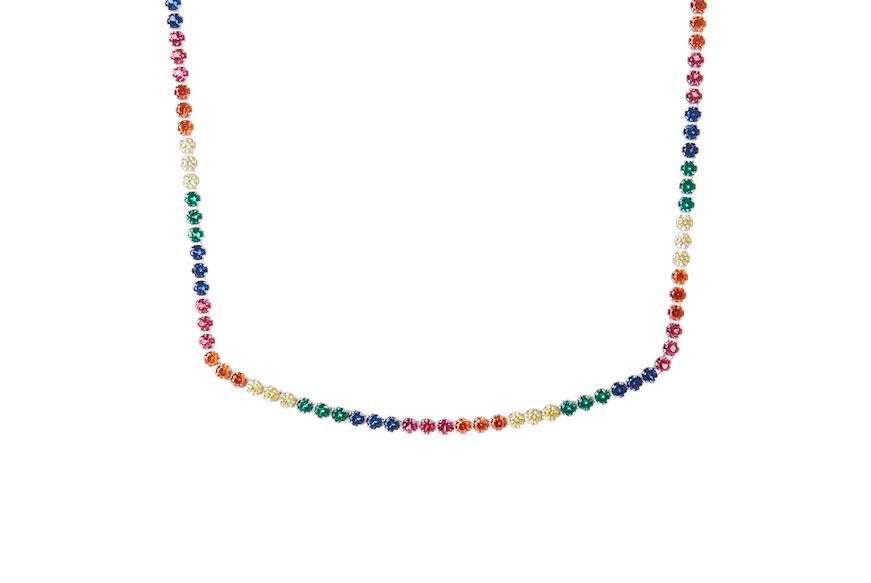 Collana Moonlight argento con zirconi multicolor Sovrani