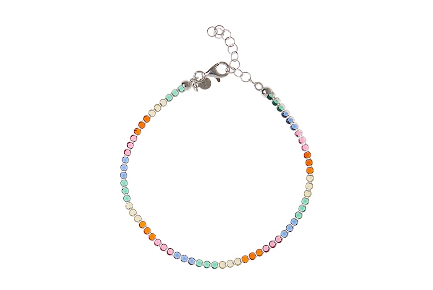 Bracelet Moonlight silver with multicolored zircons Sovrani