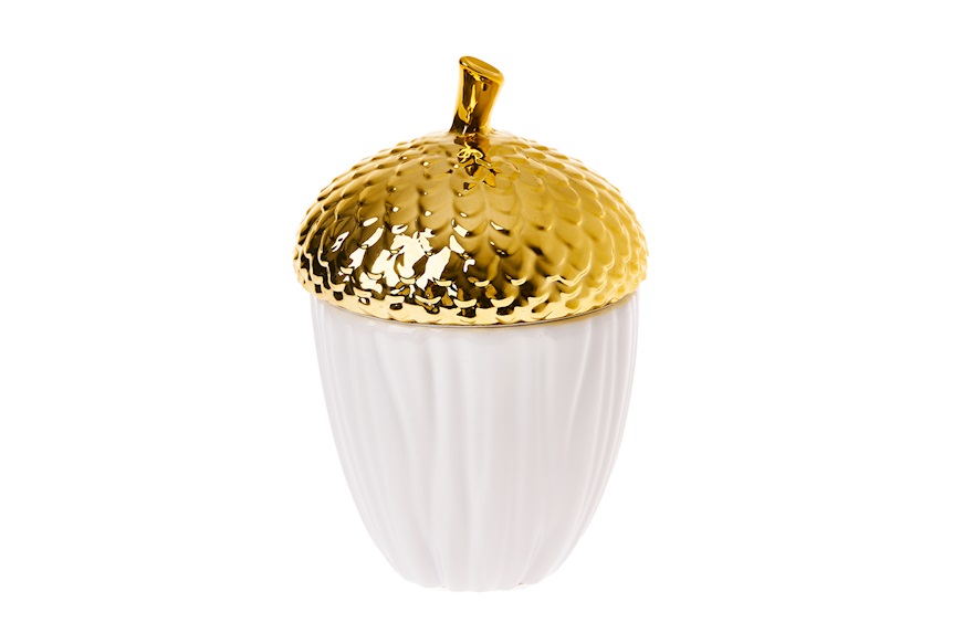 Acorn box white and gold Selezione Zanolli