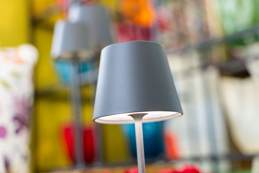 Lampada da tavolo Poldina Pro Mini Grigio Scuro Zafferano