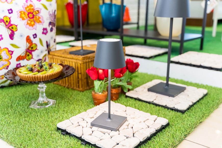 Lampada da tavolo Poldina Pro Mini Grigio Scuro Zafferano