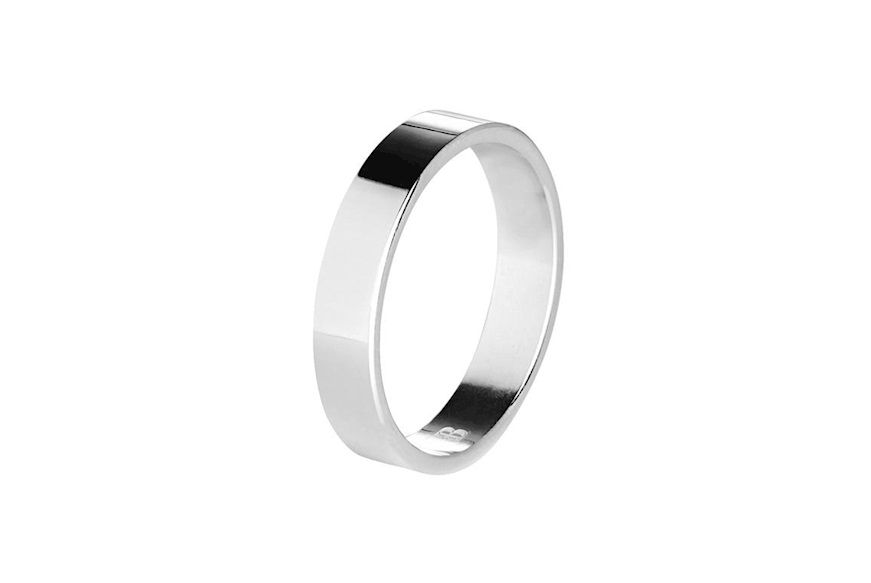 Wedding ring silver flat Boccadamo