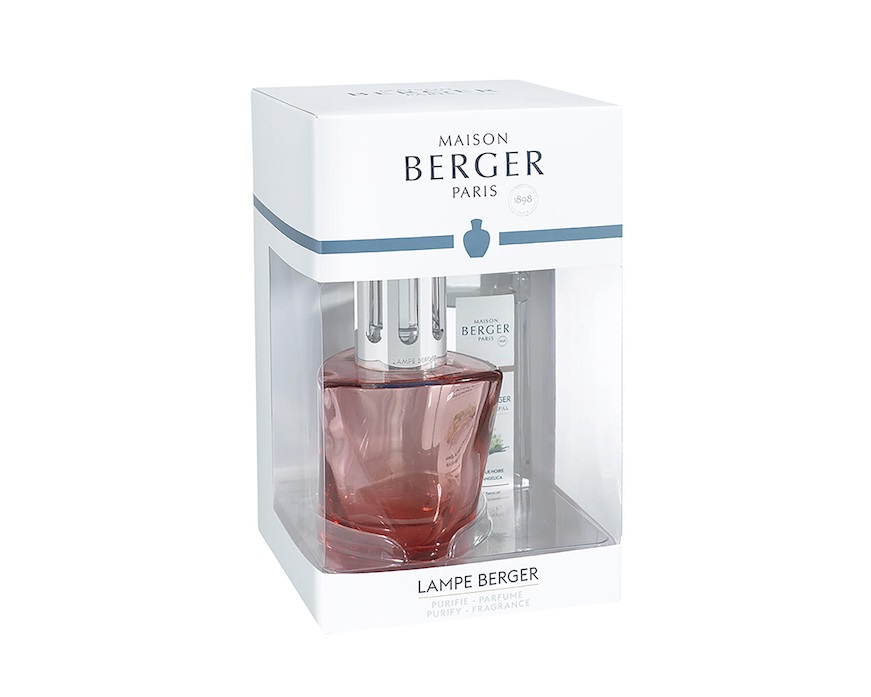 Gift pack lamp Terra Rouge with 250 ml perfume Angelique Noir Maison Berger Paris