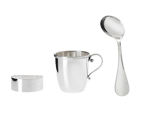 Set bimbo argento tre pezzi Selezione Zanolli