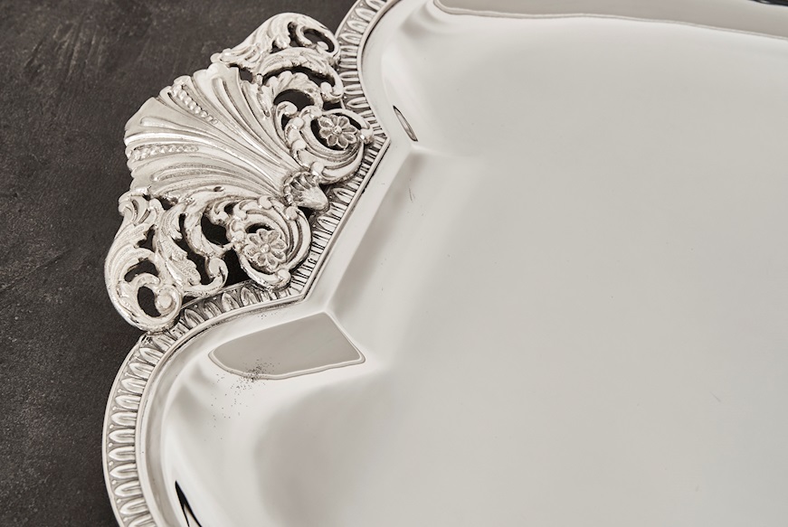 Tray silver with handles in Empire style Selezione Zanolli