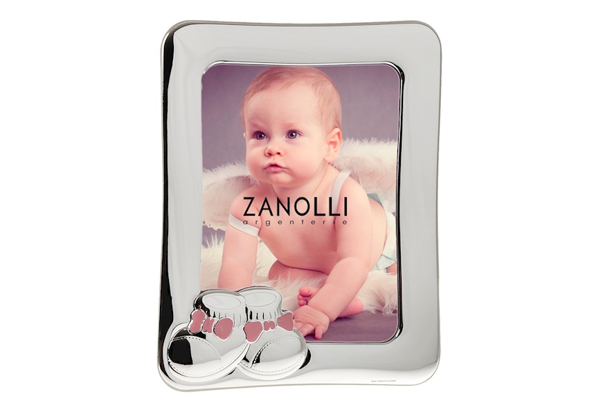Picture frame baby shoe pink Selezione Zanolli