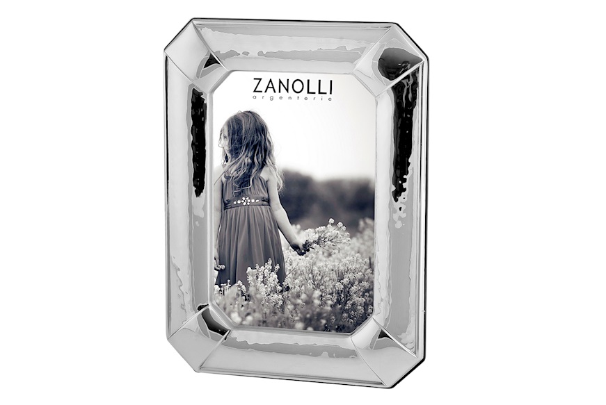 Picture frame silver octagonal with shiny band Selezione Zanolli