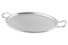 Vassoio ovale silver plated in stile Inglese Selezione Zanolli