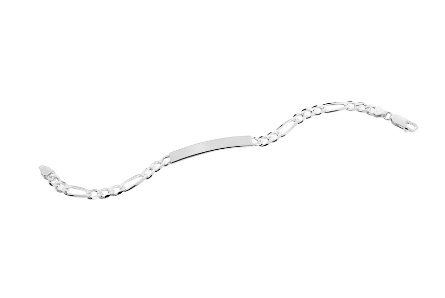 Bracelet silver with alternated chain and central plate Selezione Zanolli