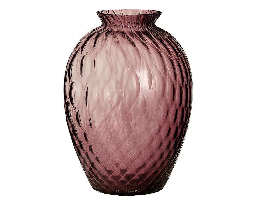 Vaso Polaris vetro di Murano ametista Carlo Moretti