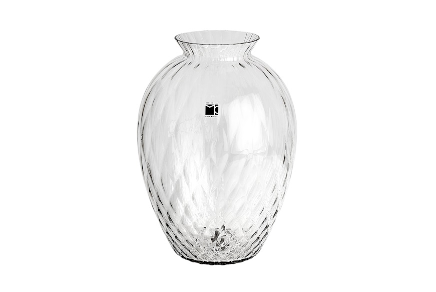 Vase Polaris Murano glass steel Carlo Moretti