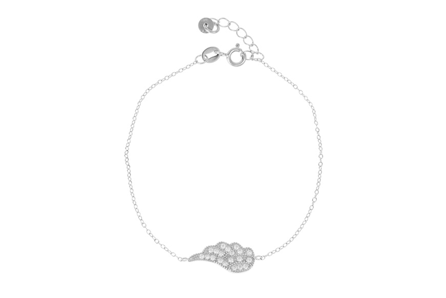 Bracelet Wing silver with white zircons Selezione Zanolli