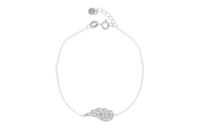Bracciale Ala argento con zirconi bianchi Selezione Zanolli