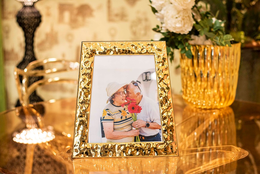 Picture frame Wol bilaminated Silver gold Selezione Zanolli