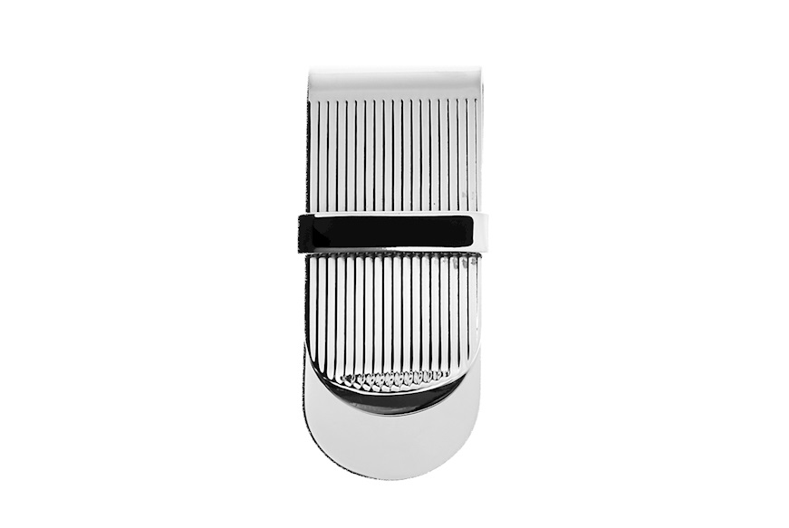 Money clip silver with black enamel Selezione Zanolli