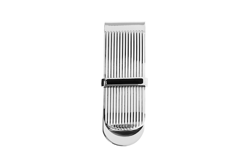 Money clip silver with black enamel Selezione Zanolli