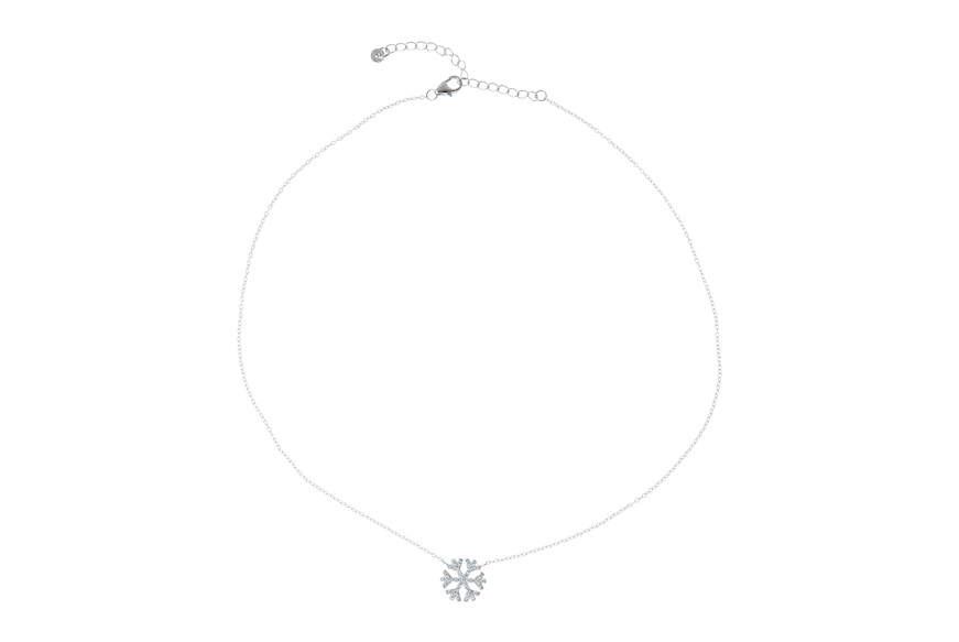 Collana argento con fiocco di neve in zirconi Selezione Zanolli