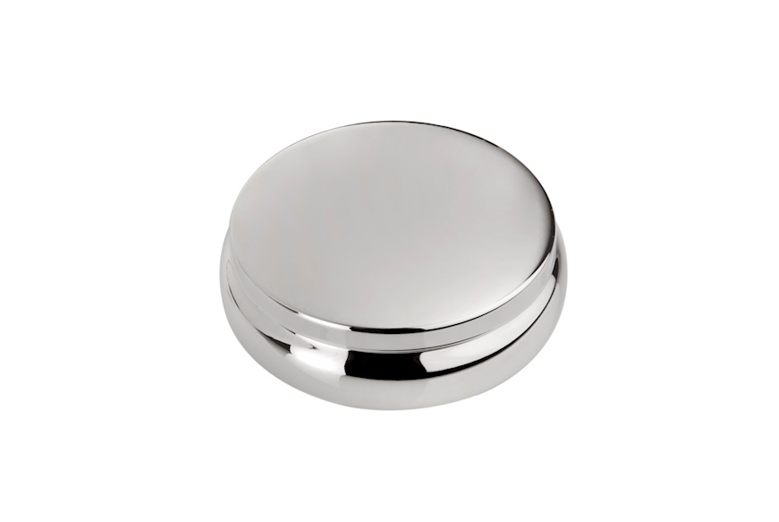 Round pill box silver smooth model Selezione Zanolli