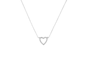 Collana Cuore argento con zirconi bianchi Selezione Zanolli