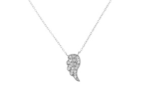 Necklace Wing silver with white zircons Selezione Zanolli