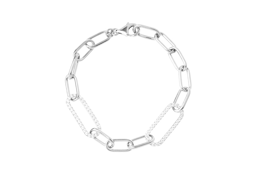 Bracelet silver with white zircons Selezione Zanolli