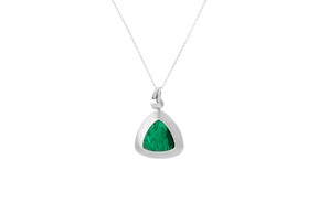 Collana argento con ciondolo di malachite Selezione Zanolli