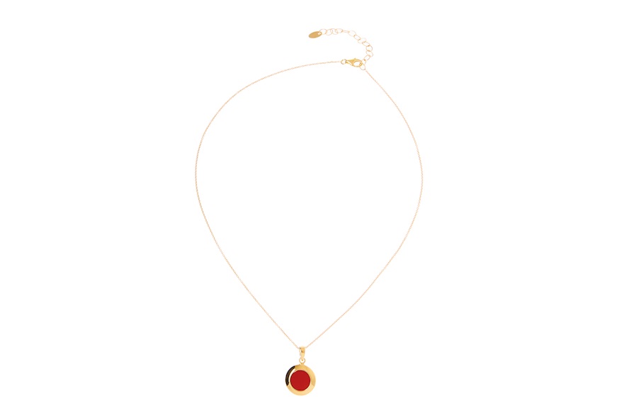 Necklace silver with coral pendant Selezione Zanolli