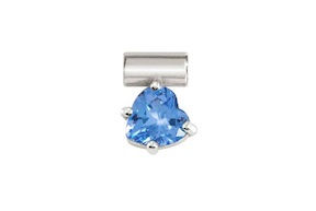 Ciondolo SeiMia argento cuore con zircone blu