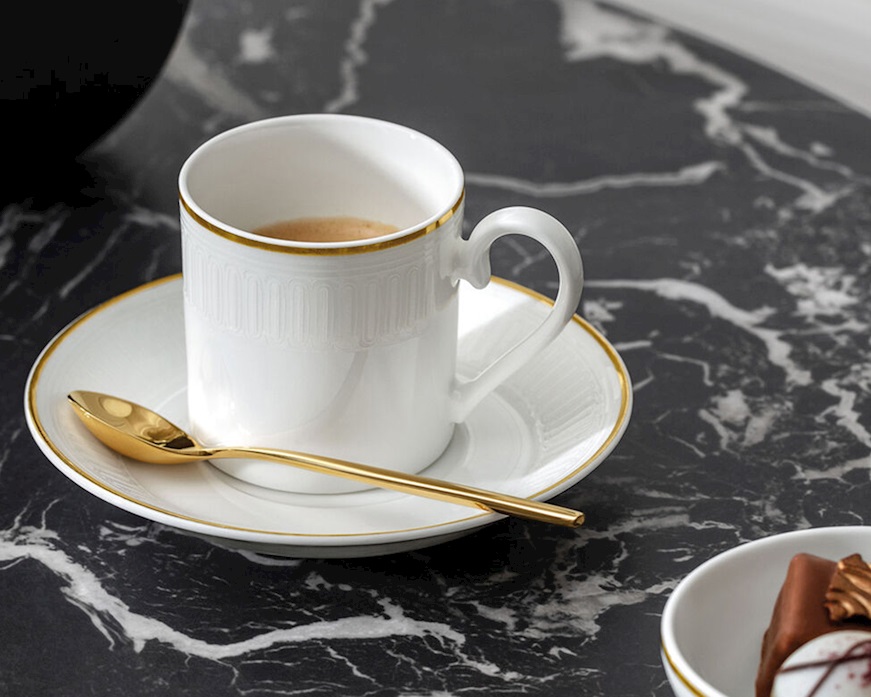 Tazza espresso Chateau Septfontaines porcellana con piatto Villeroy & Boch