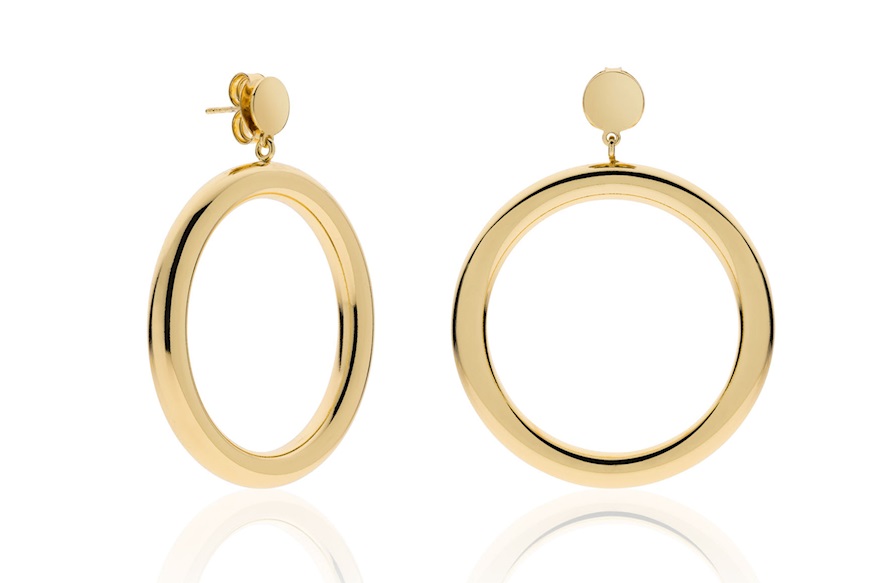 Orecchini a cerchio Classica in bronzo dorato Unoaerre
