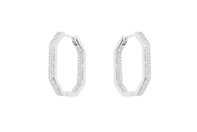 Earrings silver with white zircons Sovrani