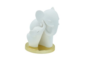 Elephants white with gold base Selezione Zanolli