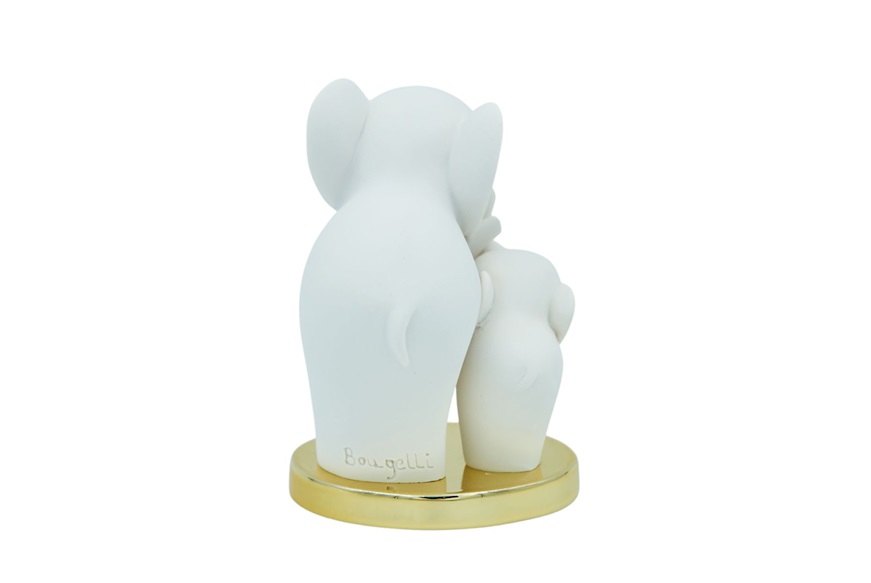 Elephants white with gold base Selezione Zanolli