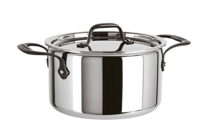 Casserole Home Chef steel with two handles and lid Sambonet