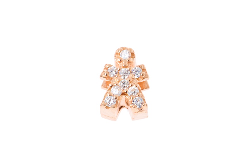 Baby Boy Charm Dancing Names silver rosè with zircons Sovrani
