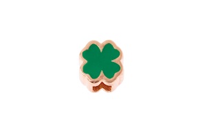 Quatrefoil Charm Dancing Names silver rosè with enamel Sovrani