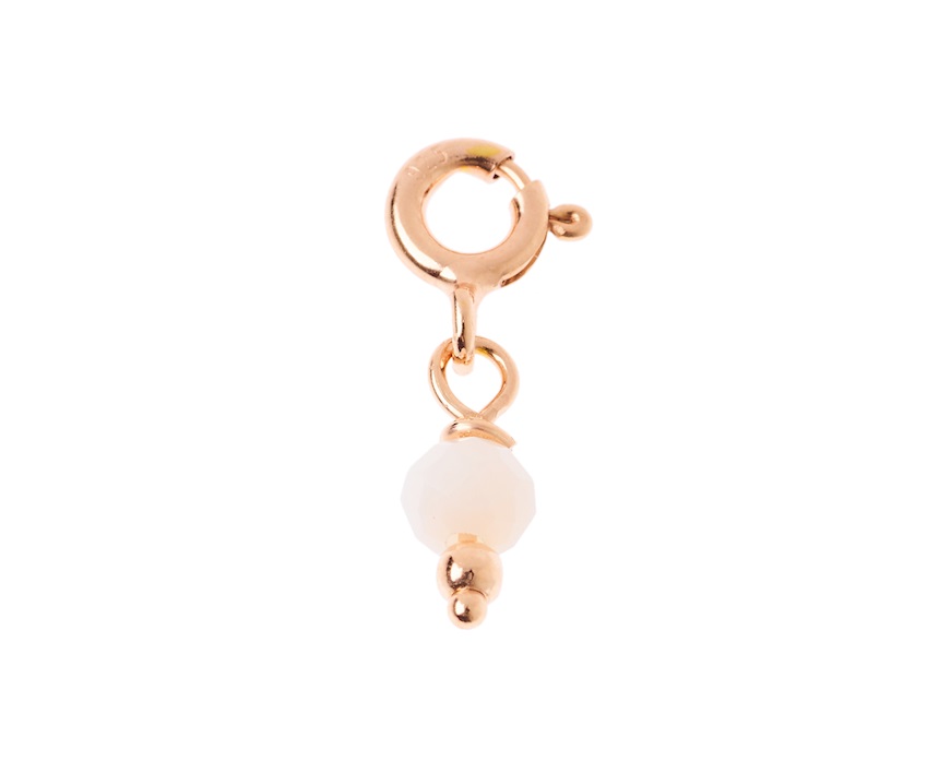 White Stone Charm silver rosè Sovrani