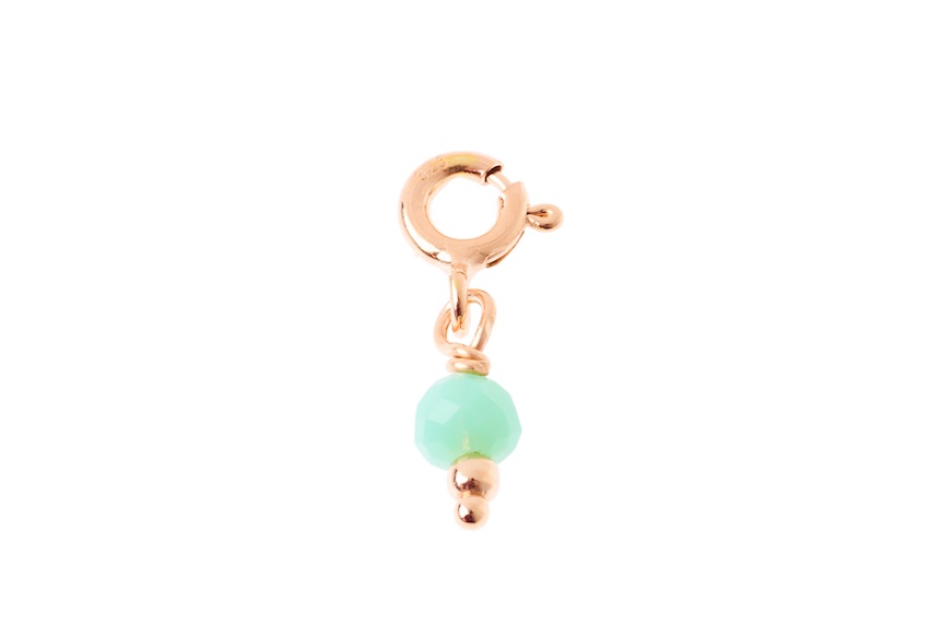 Green Stone Charm silver rosè Sovrani