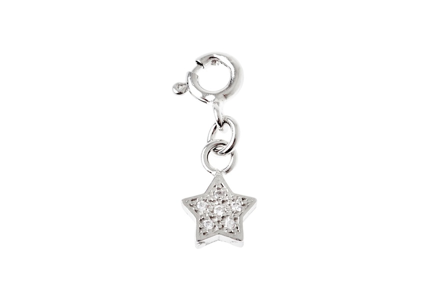 Star Charm silver with zircons Sovrani