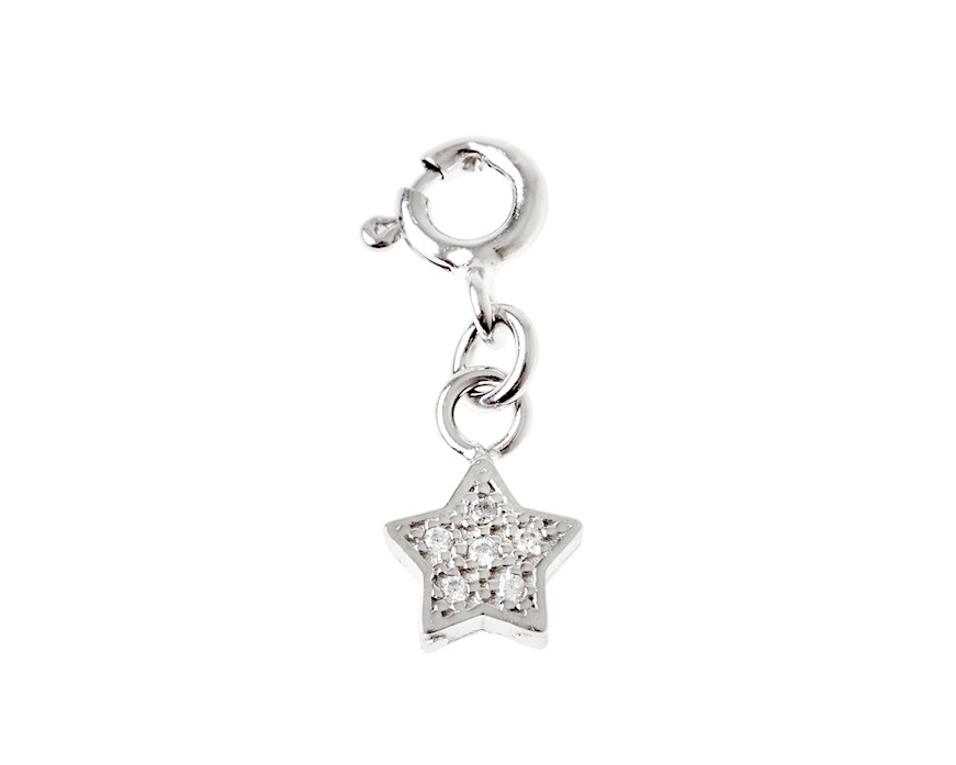 Star Charm silver with zircons Sovrani