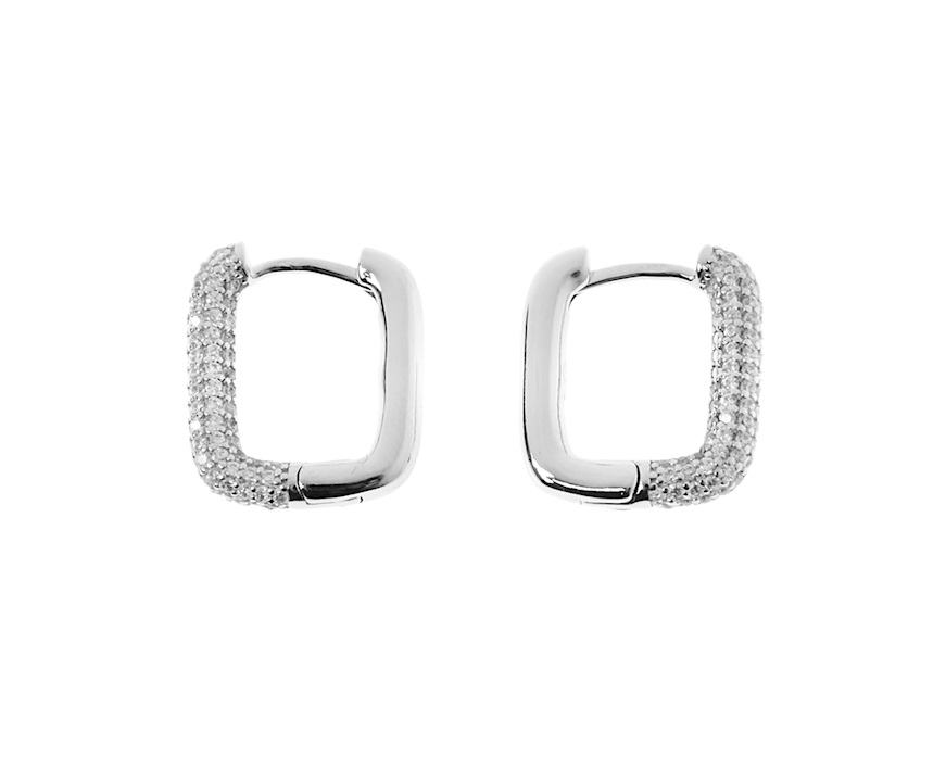 Orecchini in Argento 925 a lobo rettangolare - Group S.r.l